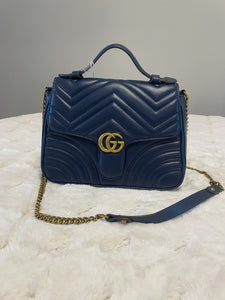 BLUE GG SHOULDER BAG